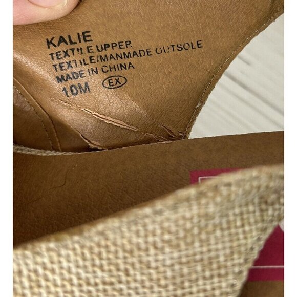 Pop Kalie Brown Floral cork wedge sandal shoes y2k Size 10M - Picture 7 of 15